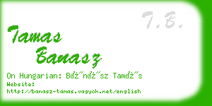 tamas banasz business card